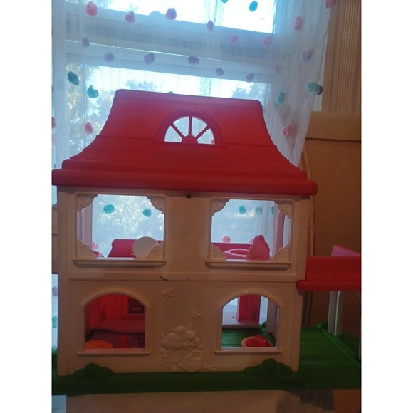 Fisher Price Little People Happy Sounds Home Pink Doll House - Picture 3 of 16